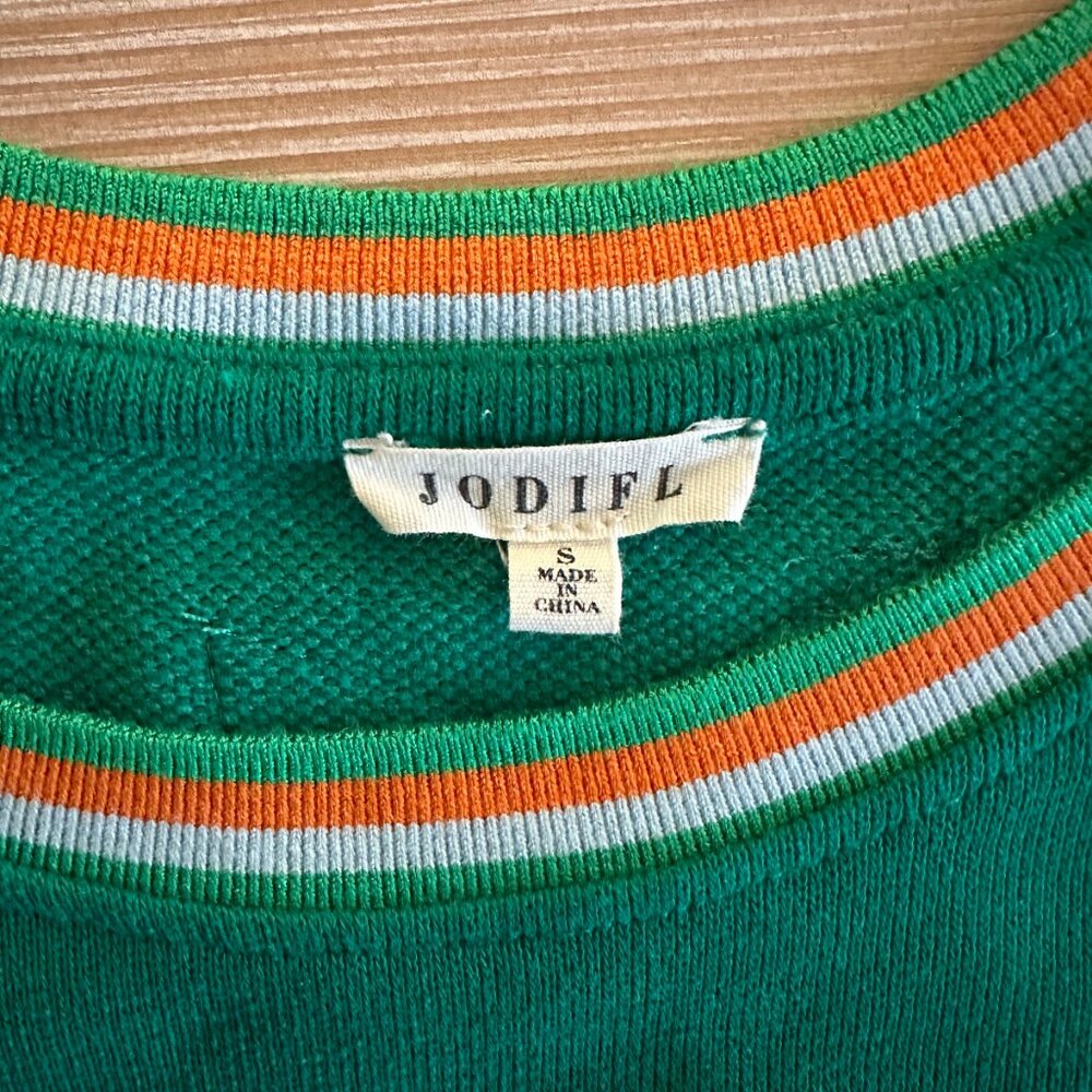 Jodifl Raglan Ringer Top - Green - Size Small - Picture 6 of 7